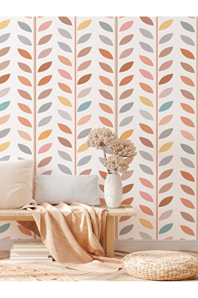 Choice QZ-40120-507-ZZ 1 Roll Multi-color Leaf Pattern Design Printing Wallpa...