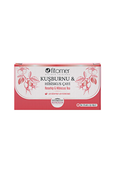 Fitomer Kuşburnu & Hibiskus Çayı 1,5 Gr 20 Li Paket