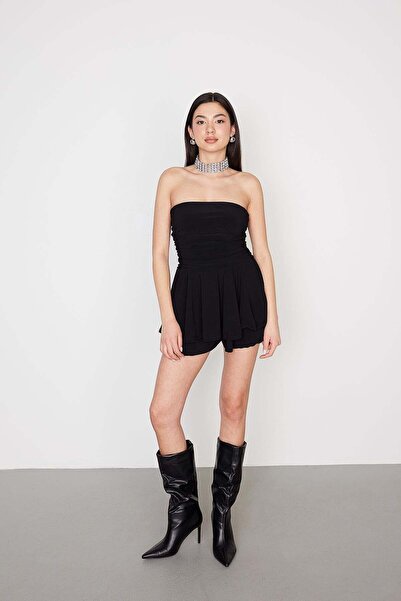 Addax Strapless Gathered Mini Dress E3556-K4