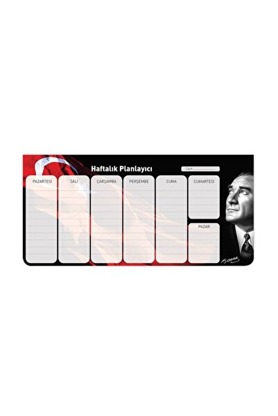 KESKİN COLOR 830133-99 Weekly Planner Block Ataturk 12X26 cm