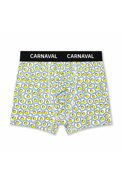 CARNAVAL SOCKS Carnaval Men's Premium Cotton Boxer with Egg Pattern - Light B...