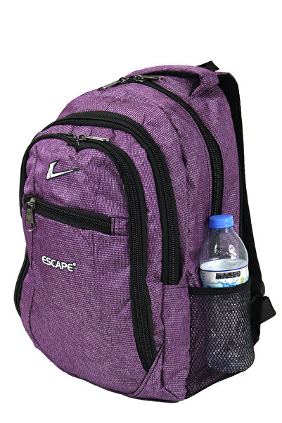 ESCAPE Esc 307 Striped Polyester Fabric Backpack Purple