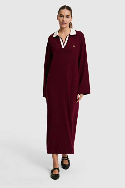 U.S. Polo Assn. Rochie tricotată de damă, culoare burgundy 50314769-VR014