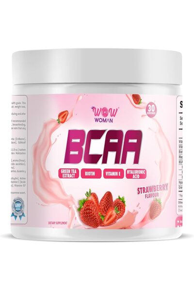 wow woman Bcaa, Strawberry, 30- Servings, Improves Muscle Recovery, Supports ...