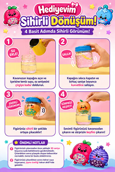HEDİYEVİM Magic jellykins Sihirli Sürpriz Kavanoz