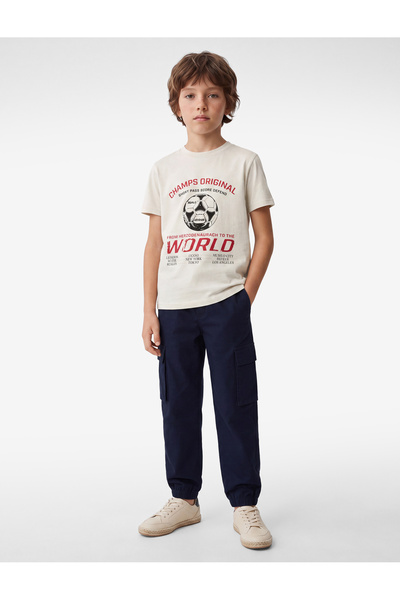 Koton Crew Neck Short Sleeve Cotton Printed T-Shirt