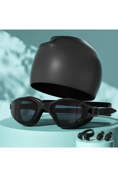Choice Black Adult Swimming Goggles with Anti-Fog & Waterproof Features - Com...