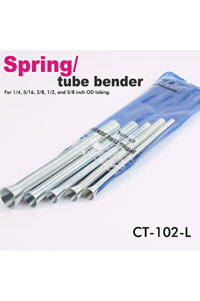 Choice CT-102-L 5PCS Refrigeration Copper Tube Bending Spring Set - 1/4" to 5...