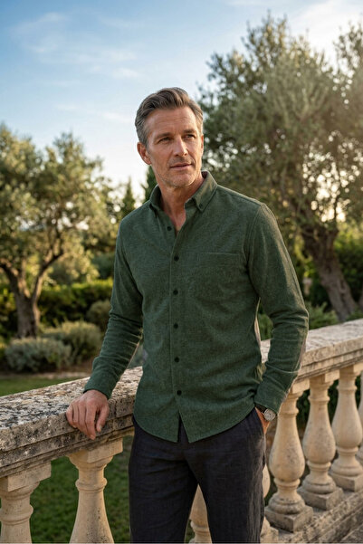 SÜVARİ Ανδρικό χειμερινό πουκάμισο από φλανέλ με πολλές τσέπες Süvari