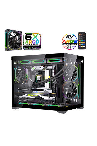 Next Gaming Orion Cube XL 6x ARGB Fan Kumanda ve Kontrolcü M-ATX Boş Bilgisay...