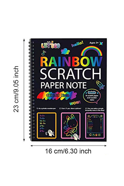 Choice 1set-12 sheetss Children's DIY Drawing Toys 16*23cm Magic Scratch Art ...