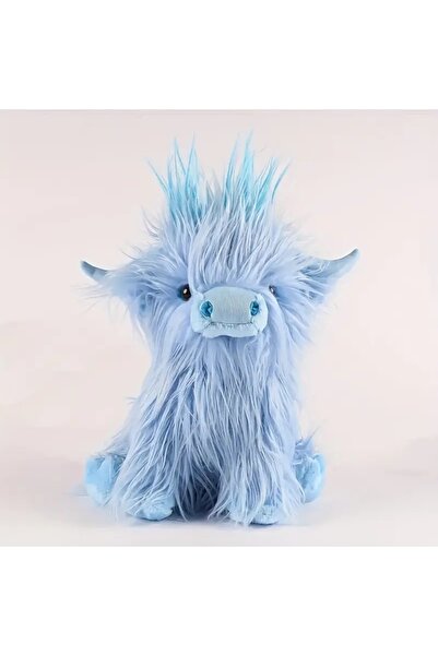Choice 30cm Blue 30cm Simulation Kyloe Cream Highland Cow Animal Plush Doll S...