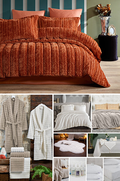 Elart Velvet 48 Piece Dowry Set Cinnamon