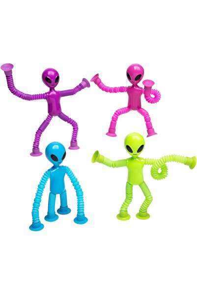 Choice 4pcs Alien Sensory Travel Toys 4Pcs Suction Airplane Autism Pop Tube F...