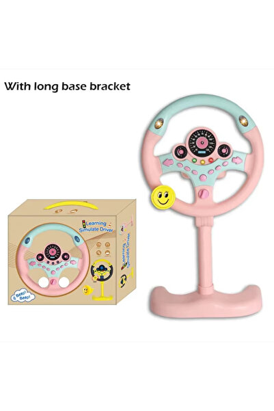 Choice1 Pink 1pc Car Steering Wheel Toy Educational Lights Sounds Driving Sim...