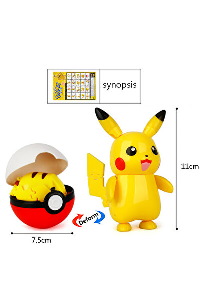 Choice Pikachu-B Pokemon Pikachu Poké Ball Deformation Toys Pocket Monster An...