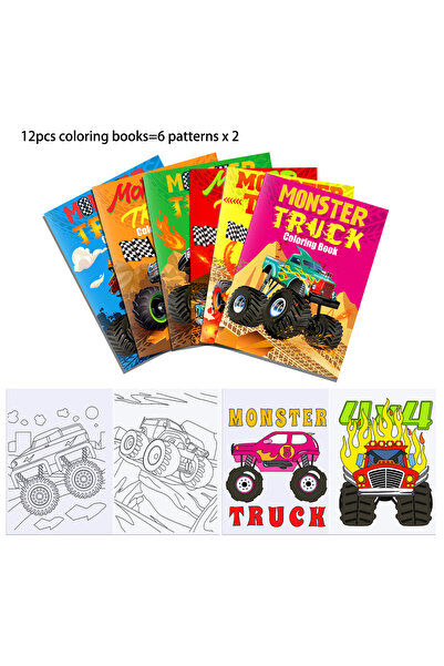 Choice TY030-12pcs 12pcs Cartoon Monster Truck Game Graffiti Drawing Painting...