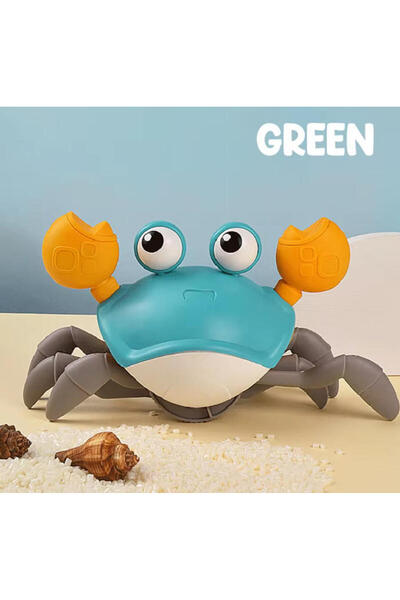 Choice Green Auto-Sensing Escape Crab Musical Walking Dancing Electronic Pet ...
