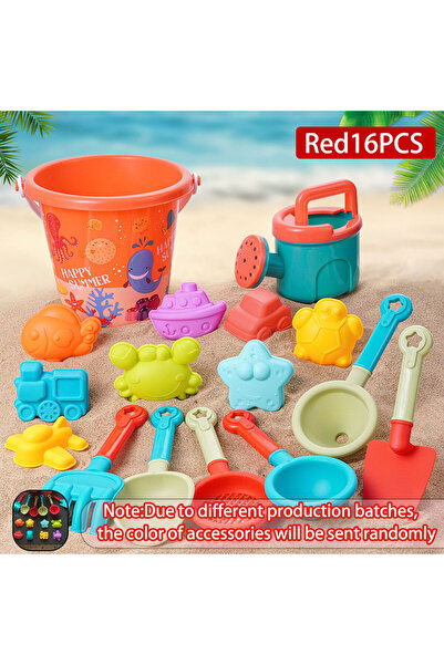 Choice 16 red Children 10/14/16PCS Beach Toys Summer Outdoor Sand Play Bucket...
