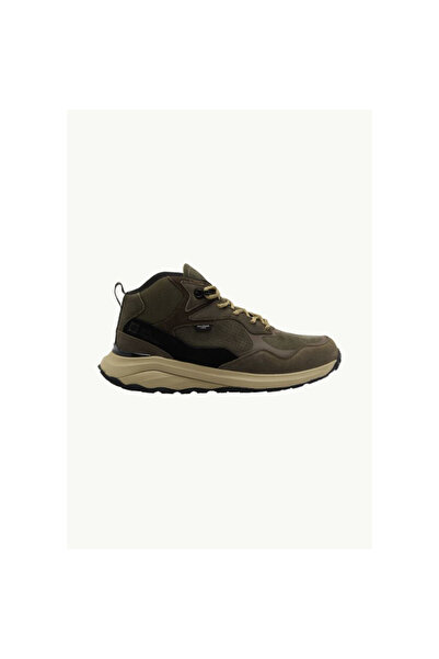 Jack Wolfskin A62132_5719 Camp Fever Texapore Mıd M Erkek Outdoor Bot Haki Siyah