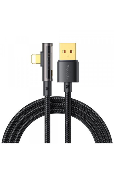 Mcdodo Cablu Date si Incarcare USB-A - Lightning CA-3510 Angled, 18W, 1.2m, N...
