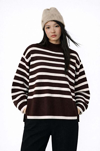 HAKKE Women's Striped Knitwear Sweater