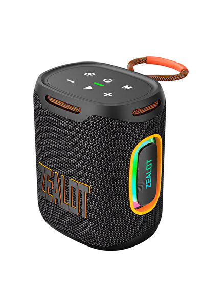 Choice1 black Zealot-S122 Bluetooth Speaker BT5.4 Wireless IPX6 Waterproof Sh...