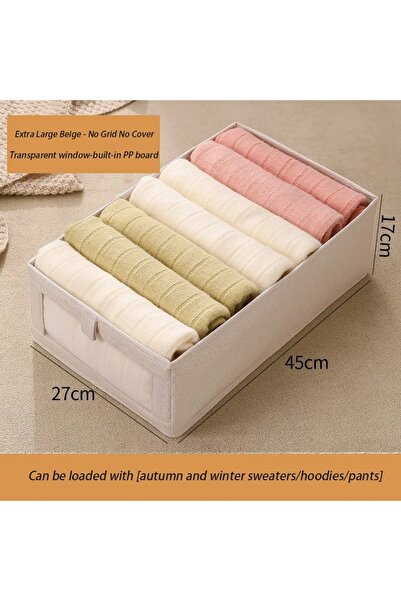 Choice Beige XL 1Pcs Pants Storage Box Clothes Organizers of Cabinets and Dra...