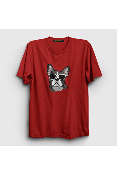 Presmono Unisex κόκκινο μπλουζάκι για σκύλους γαλλικού μπουλντόγκ 401330 ττ