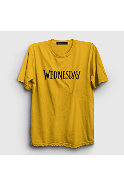 Presmono Unisex žuti logo Wednesday Addams Family Addams Family T-shirt 365311tt