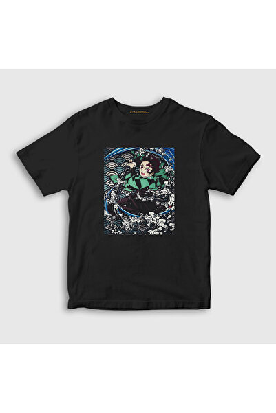 Presmono Unisex Kids Black Sword Tanjiro Kamado Anime Demon Slayer Kimetsu No...