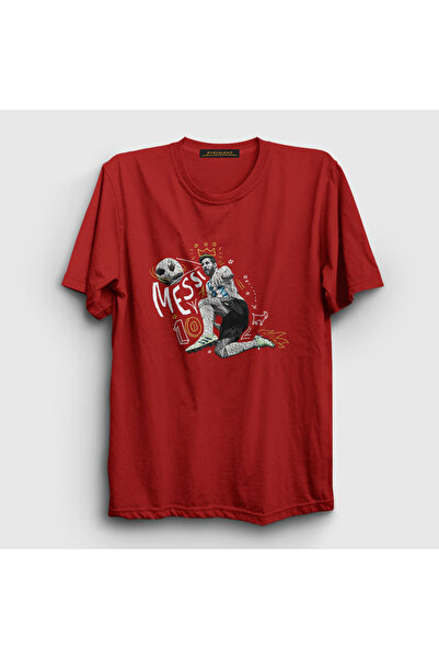 Presmono Unisex crvena 10 Argentina fudbalska lopta Lionel Messi T-shirt 3135...