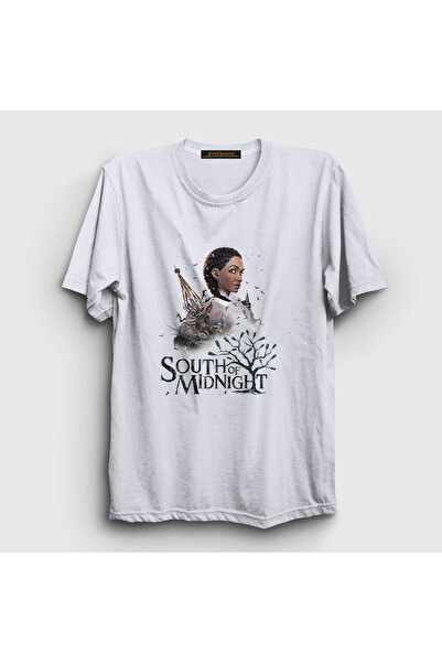 Presmono Unisex White Hazel Flood South of Midnight T-Shirt 606908Tt