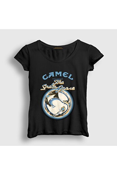 Presmono Women's Black the Snow Goose Rock Camel T-Shirt 619297Tt