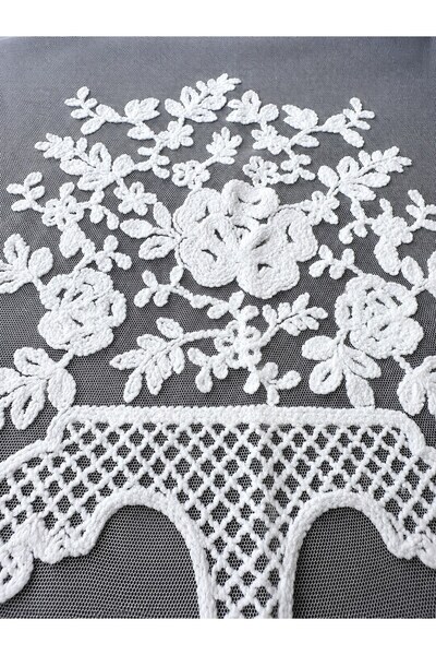 CASA NATURALE Adeline Linen Look Tulle Curtain Ecru (Measurements Width X Length)