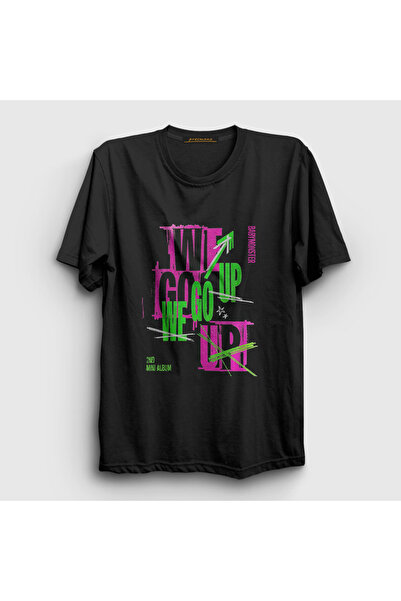 Presmono Unisex Black We Go up K Pop Babymonster T-Shirt 589887Tt