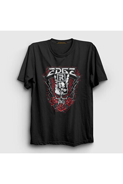 Presmono Unisex Black Skull Wrestling Wwe Edge T-Shirt 524833 Tt