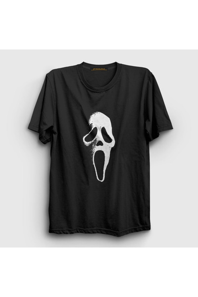 Presmono Unisex Black Mask Scream Horror Movie Scream T-Shirt 511940 Tt