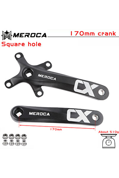 Choice 170mm Black CX crank MEROCA CX Square Hole Bicycle Crankset 104BCD Alu...