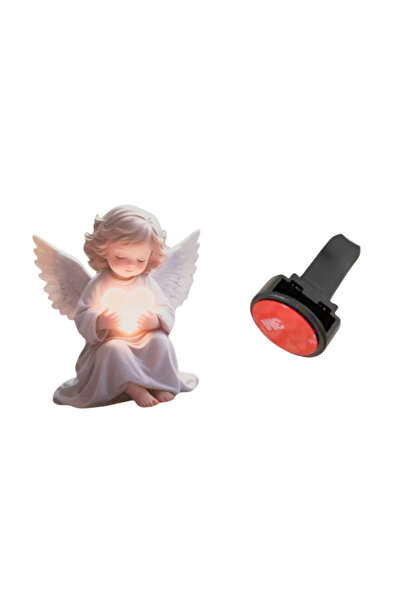 Choice 1PC 2D acrylic angel holding a heart car air vent decoration clip, car...
