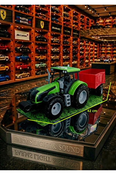 OYUNCAKSAHİLİ Traktör 3 Farklı Işıklı Ses Efektli 42cm Çiftlik Araçları Büyük...