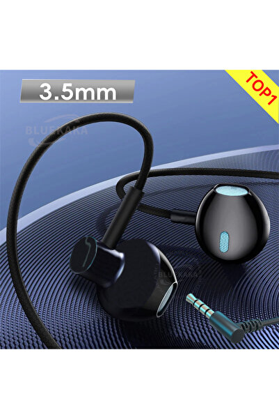 Choice6 15D 3.5MM Black 15D Stereo Bass Headphones Wired Earphones In-Ear 3.5...