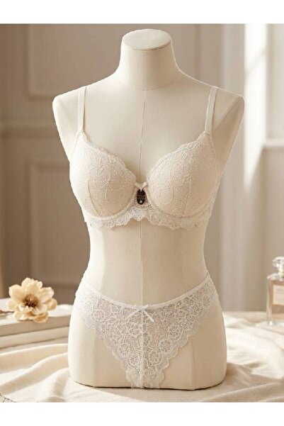ESSA Women's Lacy and Padded Underwear Bra Panty Set