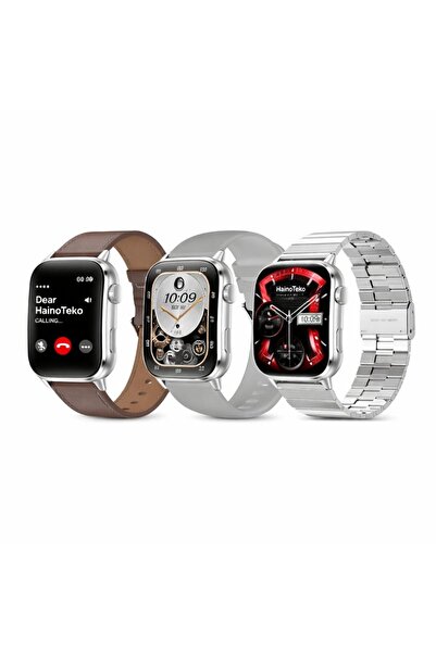 schitec Haino Teko Watch Ultra 14 Amoled Ekran WaterProof 3 Kordonlu Akıllı S...