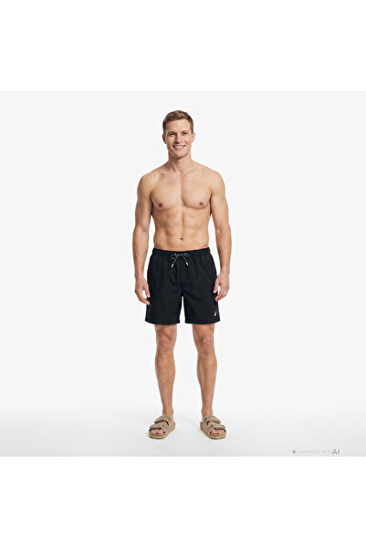 Nautica Erkek Siyah Regular Fit Deniz Şortu