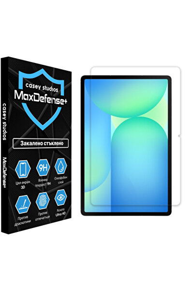 Casey Studios Samsung Galaxy Tab S10 FE Plus Glass Protector, Full Adhesive, ...