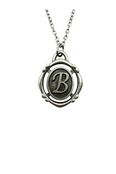 Herşey Nota Letter B Antique Unisex Necklace – Personal, Elegant, and Origina...