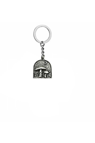 Herşey Nota Twin Mushroom Locket – Unisex Keychain with Double Mushroom Figure