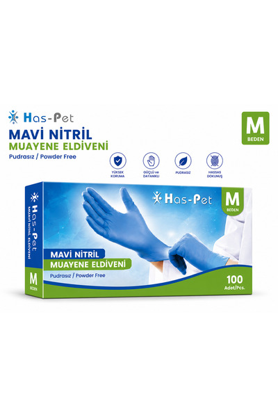 Labolist Haspet Blue Nitrile Gloves Size m