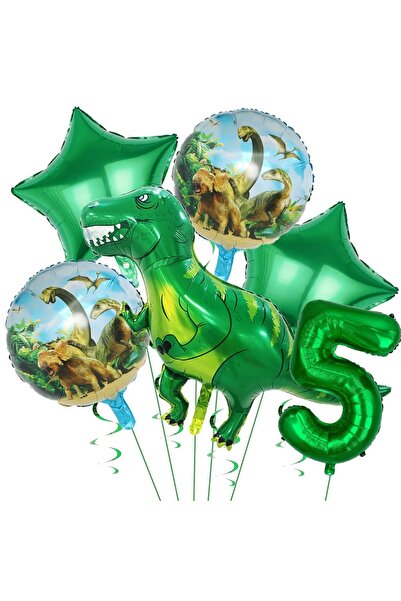 Choice 32inch 5 Dinosaur Balloons Happy Birthday Party Dinosaur Number Star F...